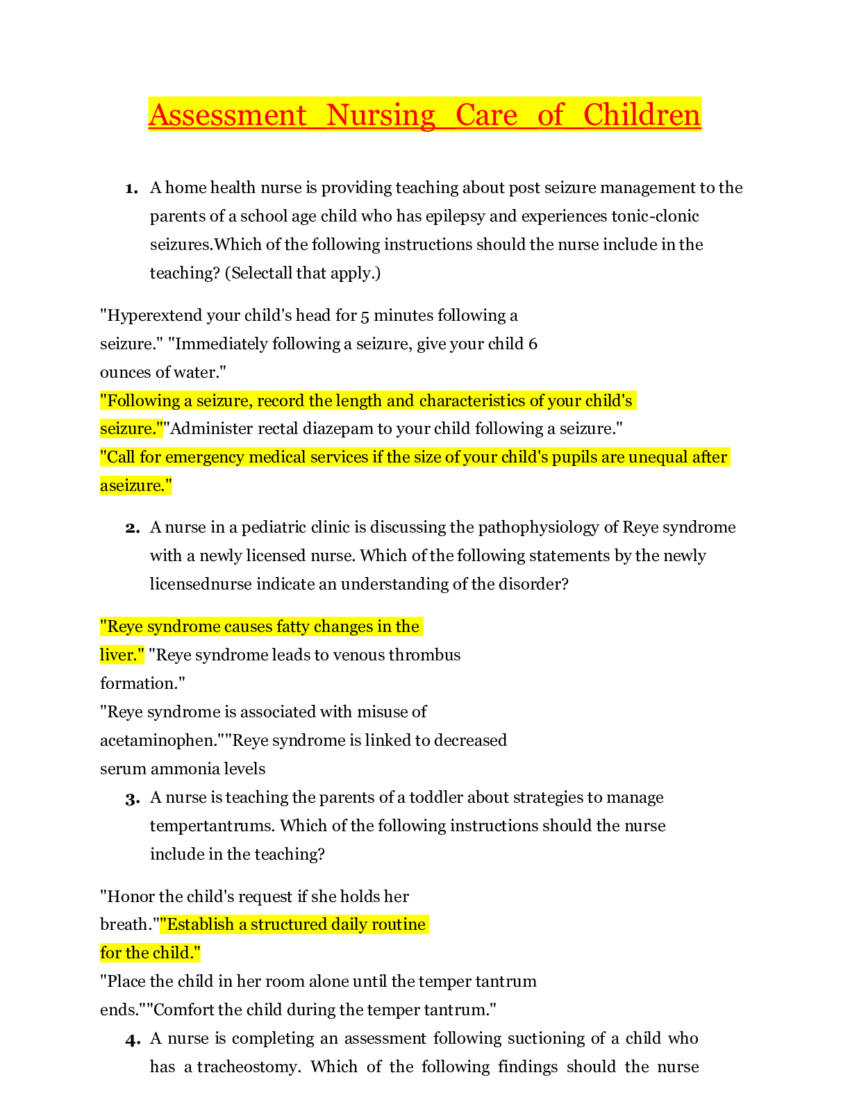 Preview of Nursing Care of Children Assessment_2022/2023 | NURS406 Nursing Care of Children Assessmen